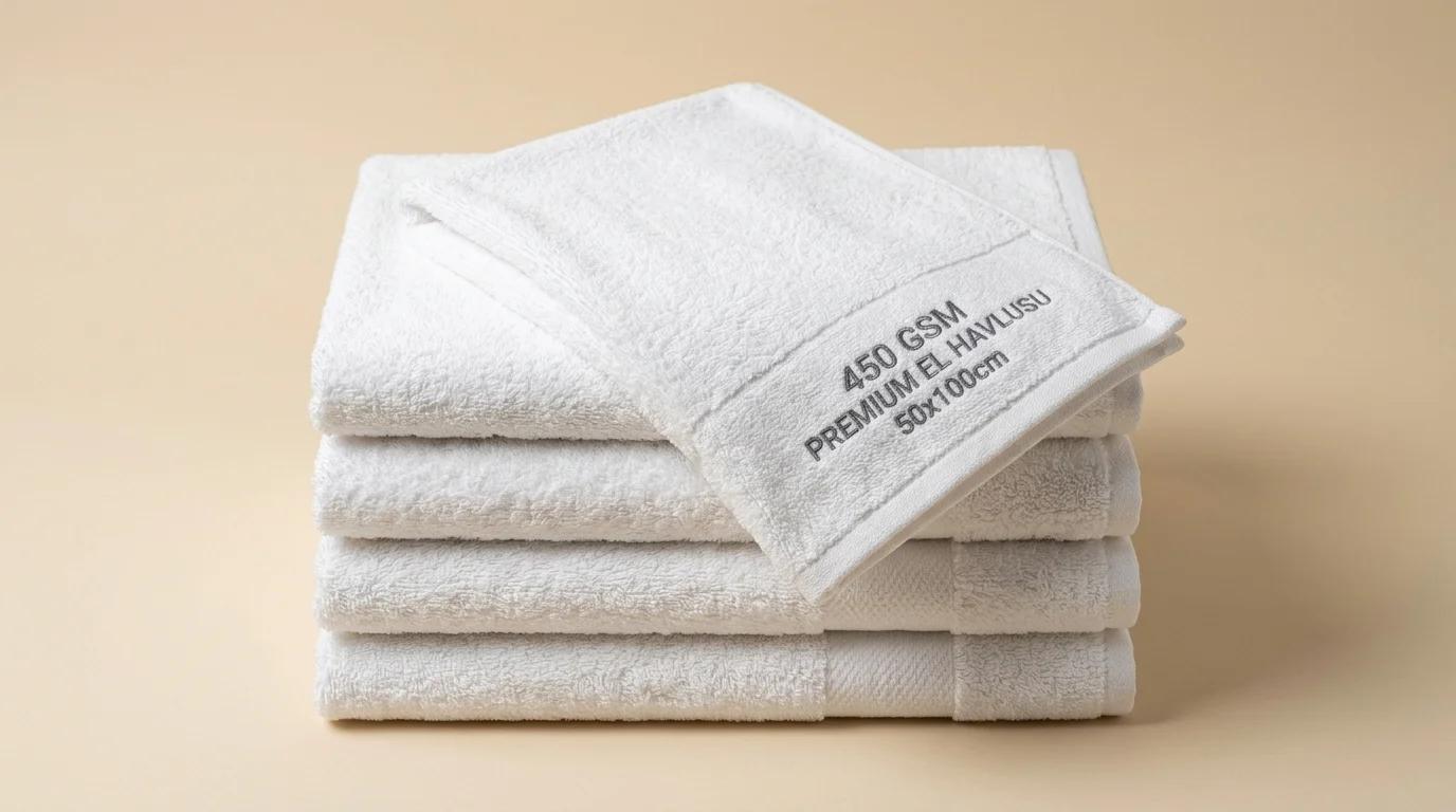 450 GSM Premium El Havlusu 50x100cm, 450 g/m² — otel havlular